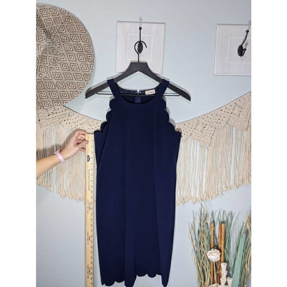 Maison Jules Scallop Royal Blue Dress - Picture 5 of 16